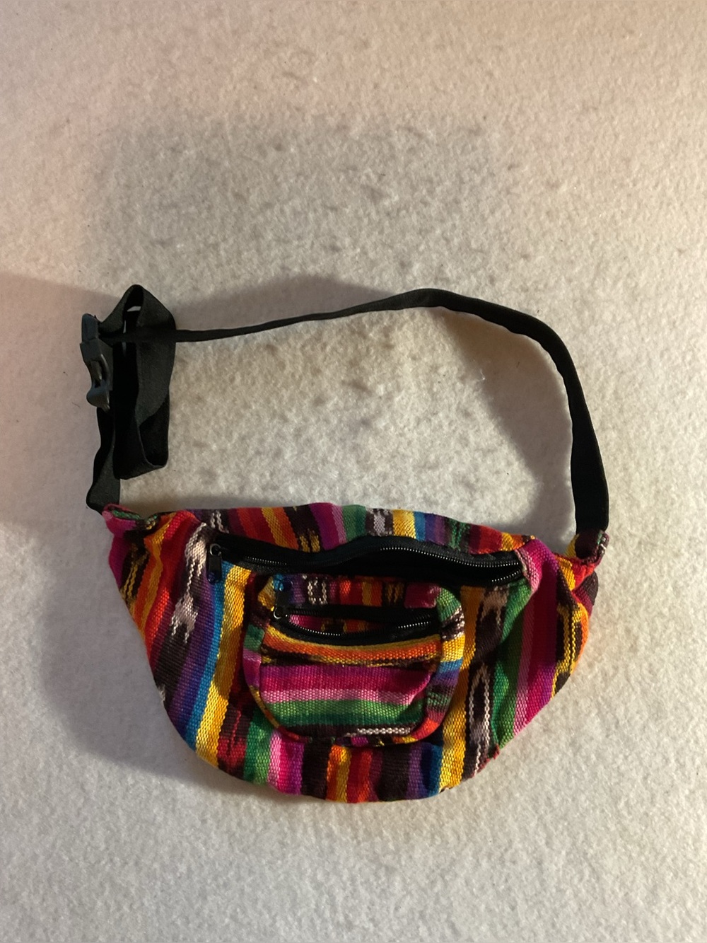 UO Colorful Stripe Waist Bag - Multicolor Fanny Pack